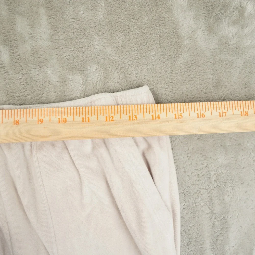 aerie Velour Jogger Pants Women's Small Beige Tapered Lounge Comfort Cozy